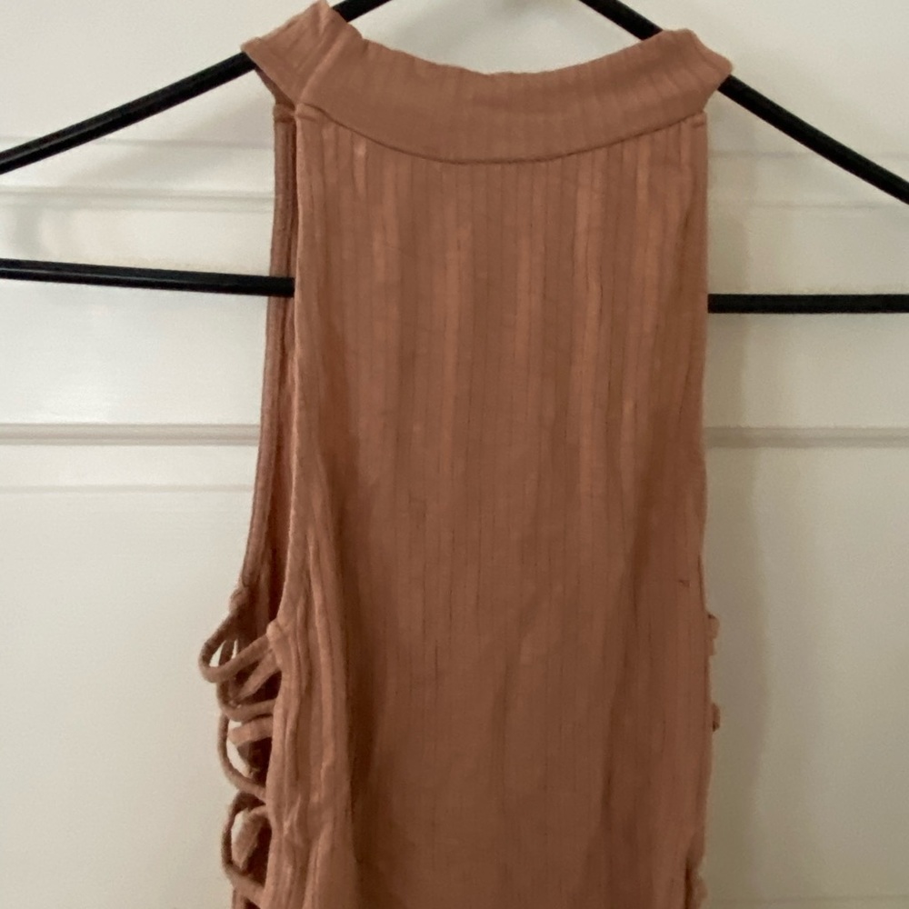 Turtleneck crop top in Blush pink